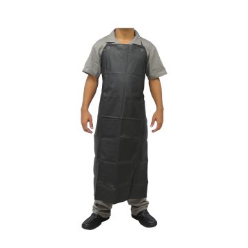 Avental PVC preto forrado com bainha 111x60,5cm - CA 38302