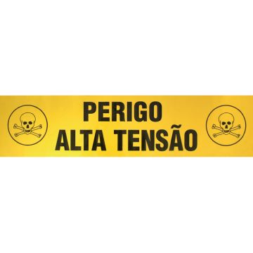 Faixa perigo alta tensão 25cmx50mx0,8 não adesiva