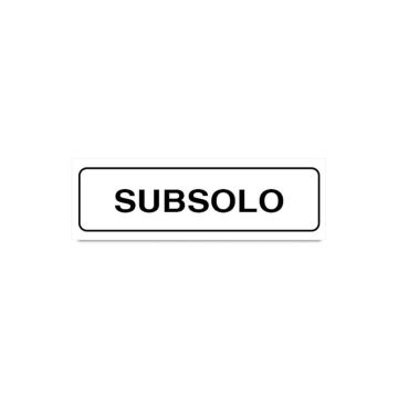 Placa subsolo de PVC 19 x 6cm