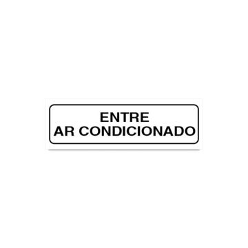 Placa entre ar condicionado de PVC 19 x 6cm