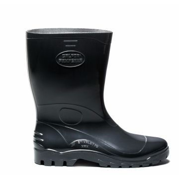 Bota PVC Calfor preta, forrada, cano médio - CA 30536