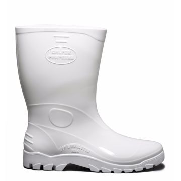 Bota PVC Calfor branca, forrada, cano médio - CA 44617