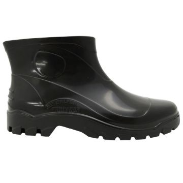 Bota PVC Calfor preta, forrada, cano curto - CA 18472