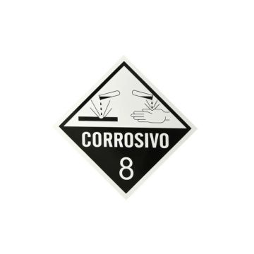 Placa corrosivo 8 de PVC 30 x 30cm