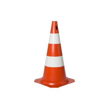 Cone 50cm lar/bco PVC