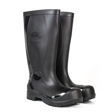 Bota PVC Calfor preta, cano longo, biqueira de composite - CA 46877