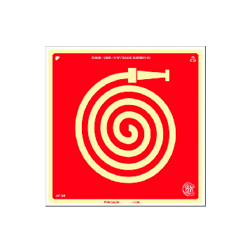 Placa fotoluminescente mangueira de PVC