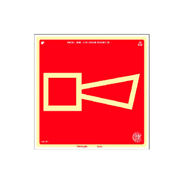 Placa fotoluminescente sirene de PVC