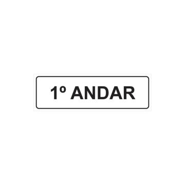 Placa andares de PVC 19 x 6cm