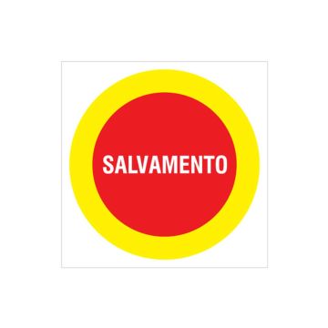 Placa salvamento de PVC 26,5 x 26,5cm