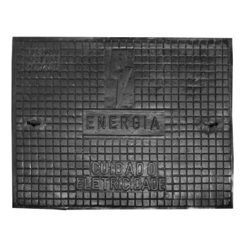 Tampa de ferro fundido Energia 90x70cm 12,5T sem aro