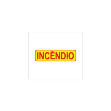 Visor 21 x 22cm com adesivo incêndio para caixa de mangueira