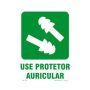 Placa use protetor auricular de PVC 23,5 x 32,5cm thumbnail