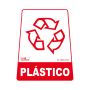 Adesivo para lixeira com símbolo reciclável (plástico) 12,6 x 19,5 x 15,5cm thumbnail