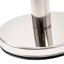 Pedestal organizador de fila cromado em inox com fita retrátil azul thumbnail