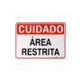 Placa cuidado área restrita de PVC 24 x 18cm thumbnail