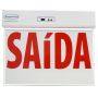 Placa de sinalização saída de emergência LED SLIM autônoma 26,1 x 22,1cm - duas faces thumbnail