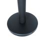 Pedestal organizador de fila preto fosco em inox com fita retrátil preta thumbnail
