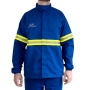 Camisa eletricista NR10 risco 2 azul royal classe 1 e 2 com refletivo verde e prata - CA 46298 thumbnail