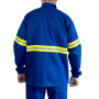 Camisa eletricista NR10 risco 2 azul royal classe 1 e 2 com refletivo verde e prata - CA 46298 thumbnail
