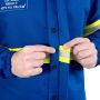 Camisa eletricista NR10 risco 2 azul royal classe 1 e 2 com refletivo verde e prata - CA 46298 thumbnail