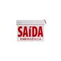 Placa de sinalização saída de emergência LED SLIM autônoma 26,1 x 22,1cm - duas faces thumbnail