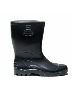 Bota PVC Calfor preta, forrada, cano médio - CA 30536