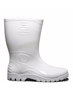 Bota PVC Calfor branca, forrada, cano médio - CA 44617