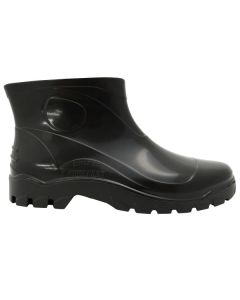 Bota PVC Calfor preta, forrada, cano curto - CA 18472