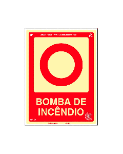 Placa fotoluminescente bomba de inc&ecirc;ndio de PVC