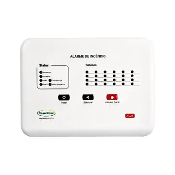 Central de alarme de incêndio convencional - 12 setores Central de alarme de incêndio convencional - 12 setores